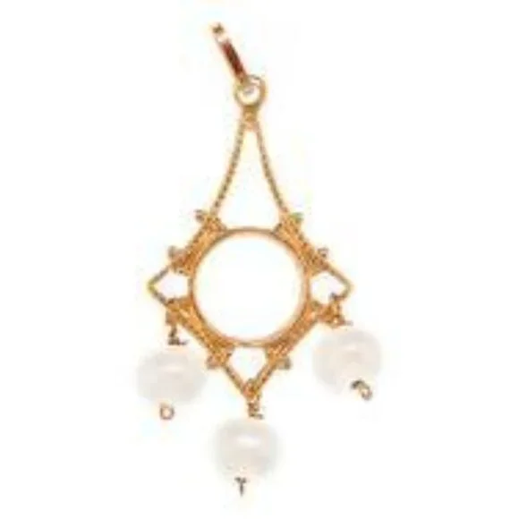 14Kt Yellow Gold Pearl Pendant - Picture 1 of 3